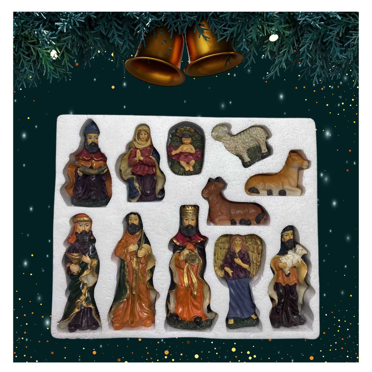 Pesebre Nacimiento Adorno Decoracion 11 Piezas Navidad 2025-2