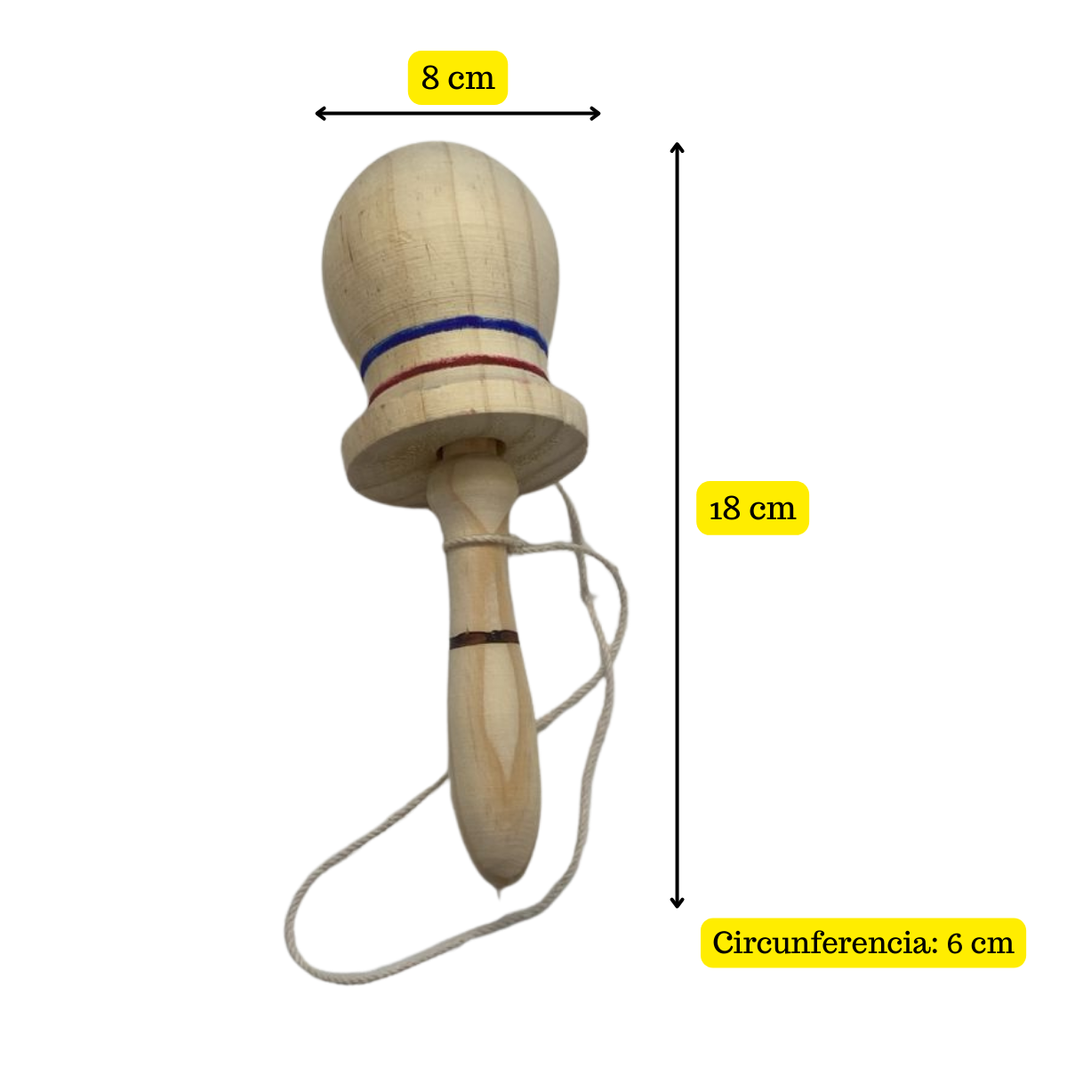 Pack Trompo Mas Emboque De Madera Juego Tradicional Chile-3