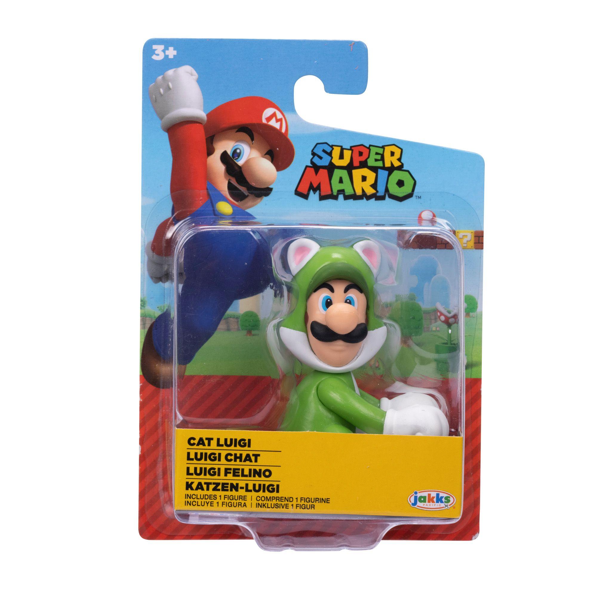 Figura de Cat Luigi 2,5" Super Mario-0