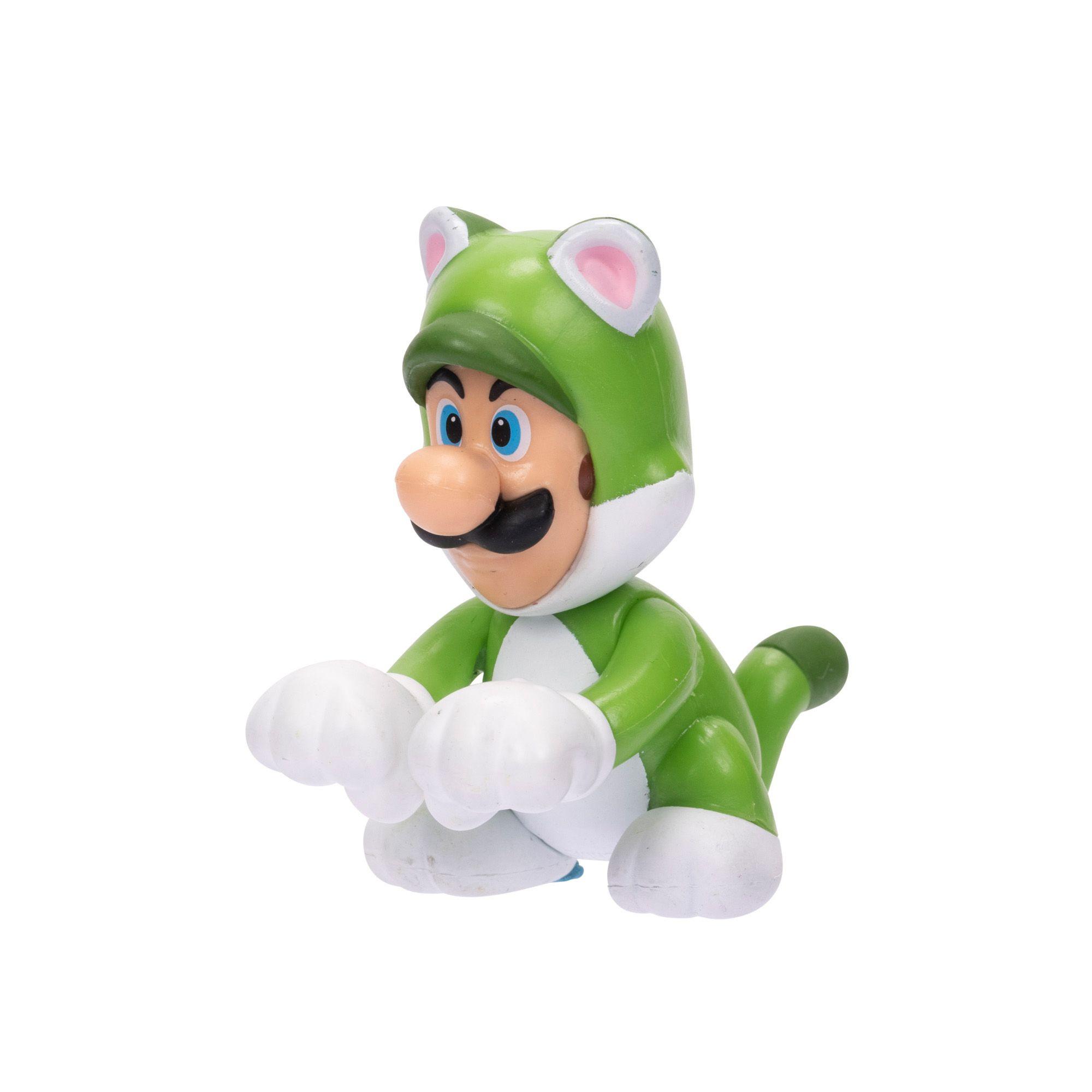 Figura de Cat Luigi 2,5" Super Mario-3