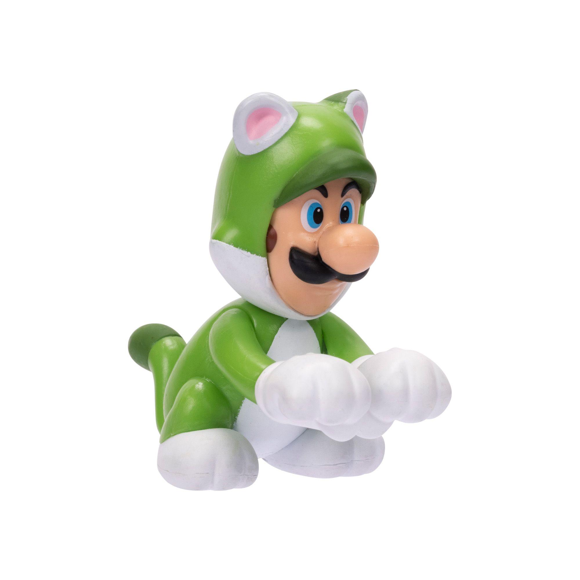 Figura de Cat Luigi 2,5" Super Mario-4