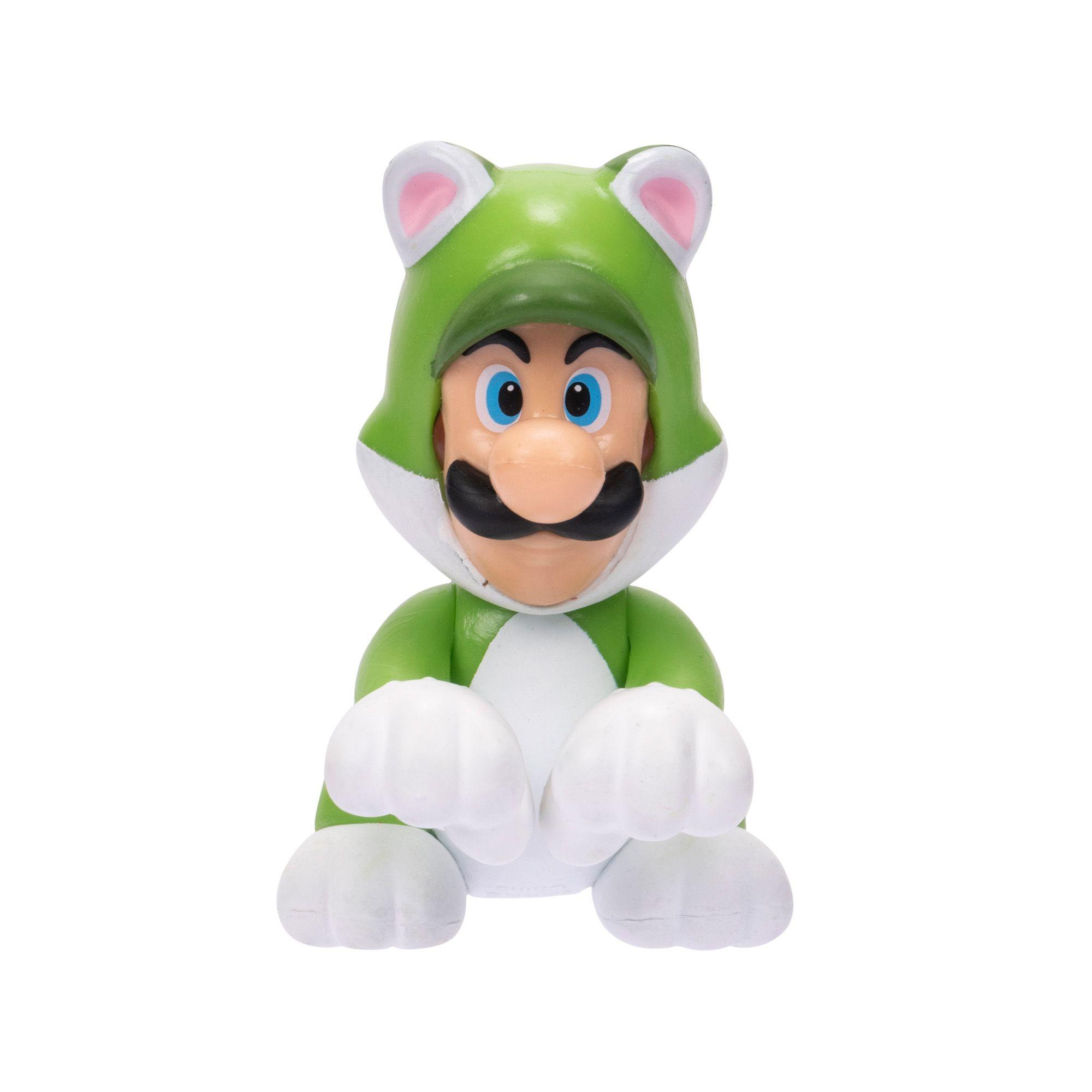 Figura de Cat Luigi 2,5" Super Mario-5
