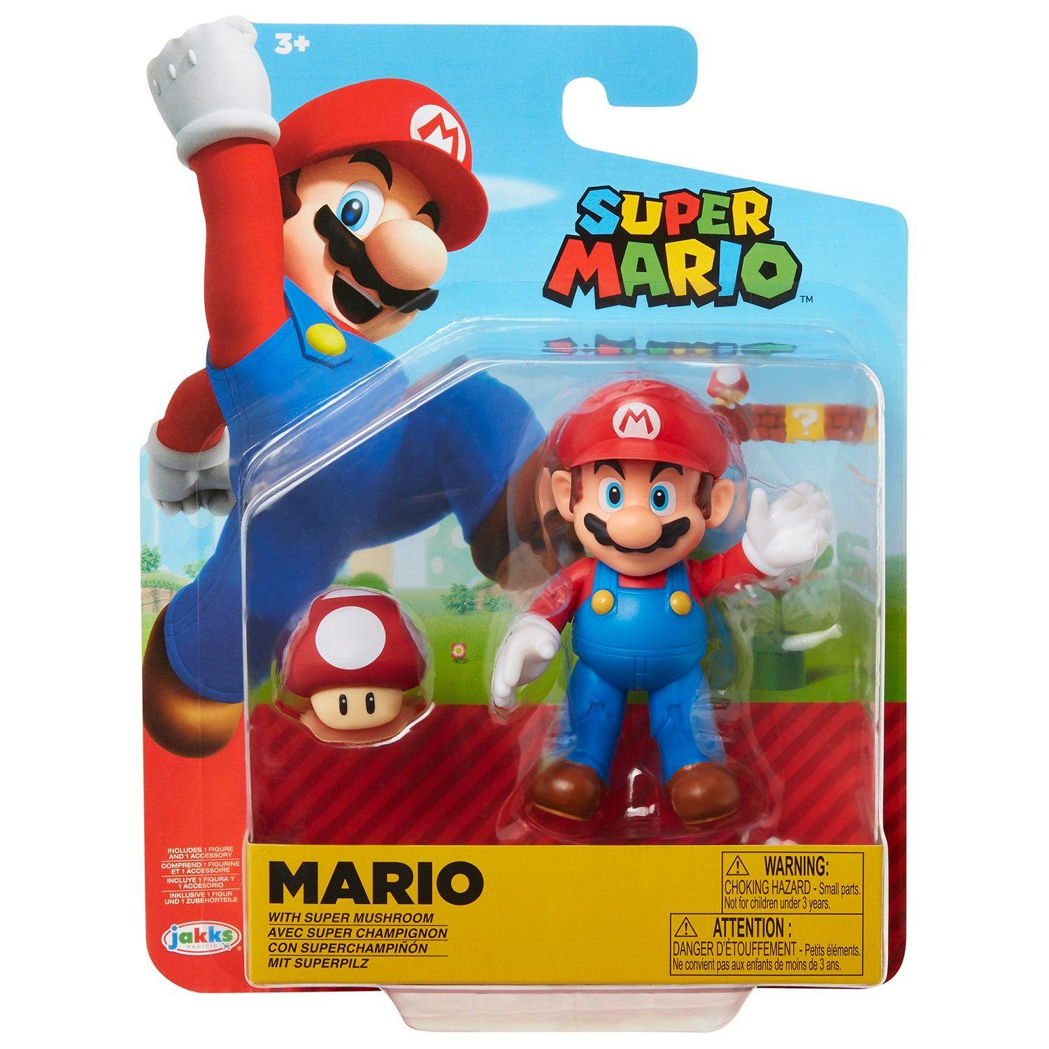 Figura de Mario con Super Champiñon Super Mario-0