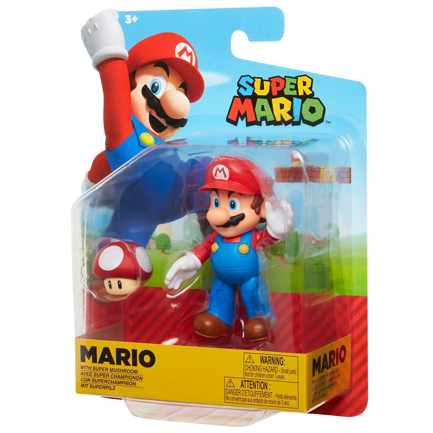 Figura de Mario con Super Champiñon Super Mario-3