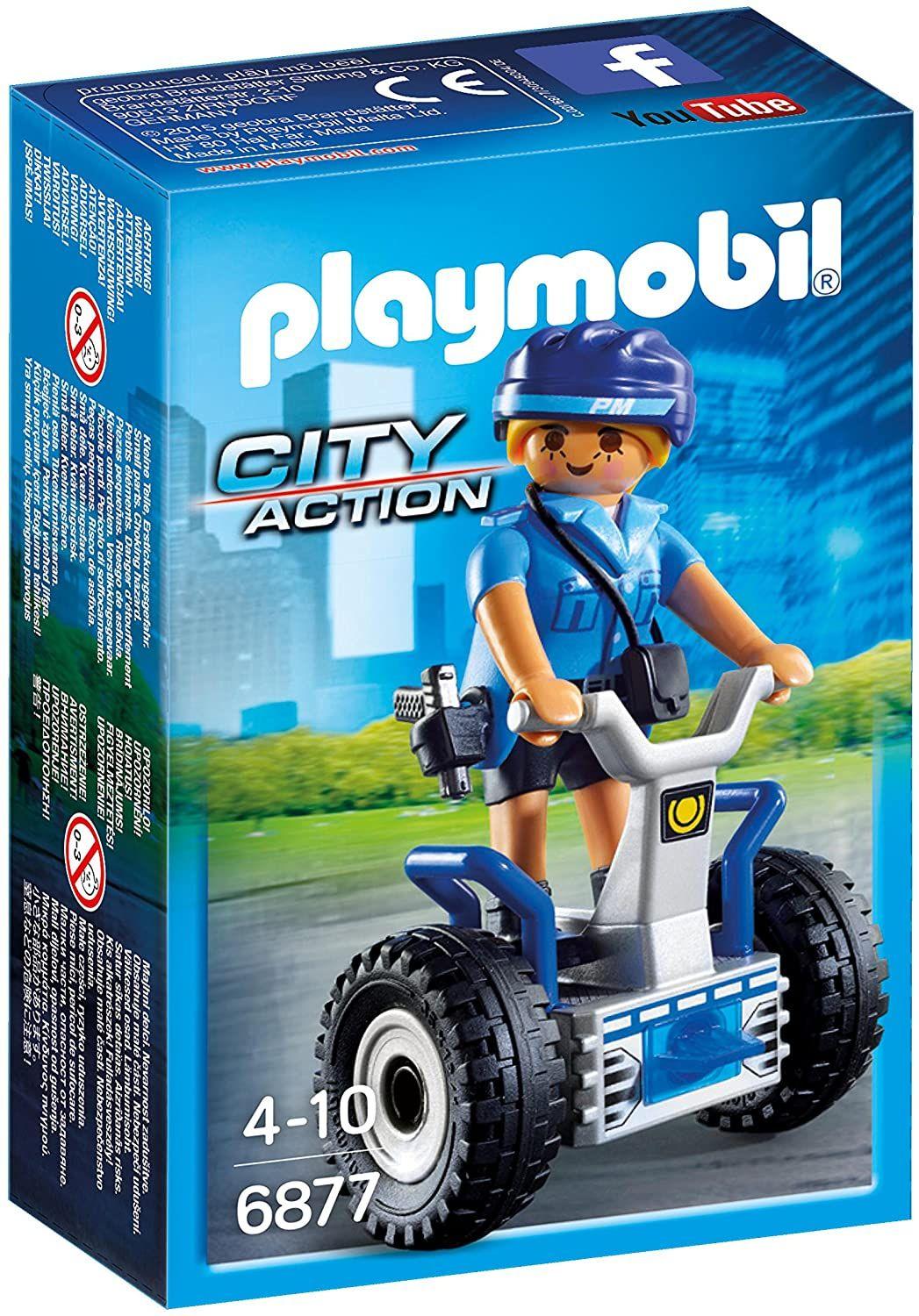Playmobil Mujer Policia Con Balance Racer 6877-0