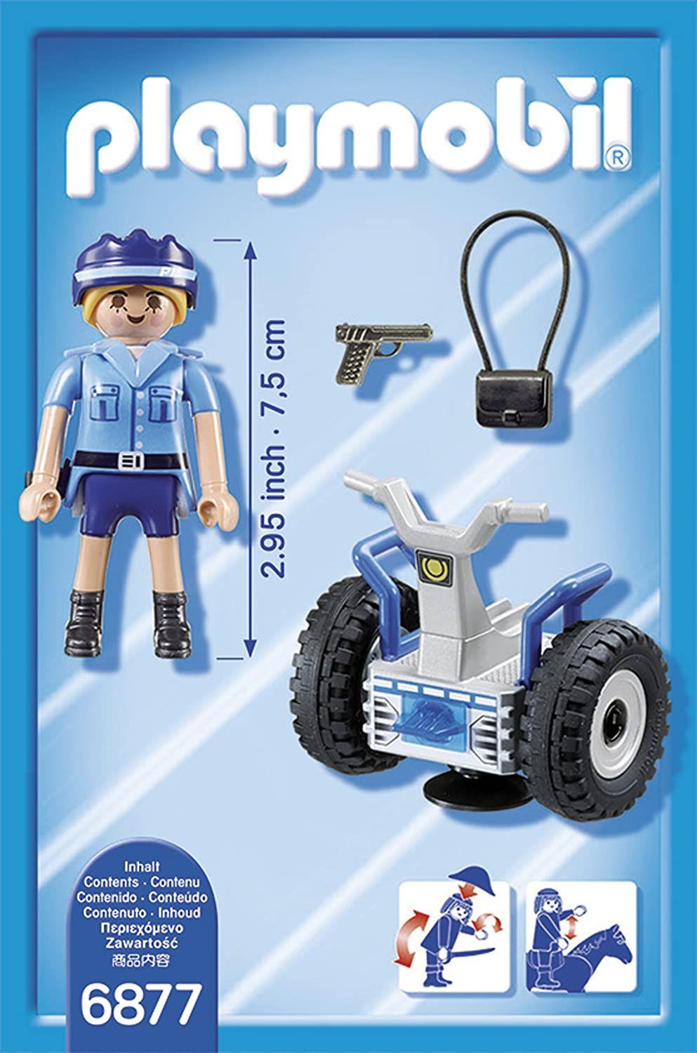 Playmobil Mujer Policia Con Balance Racer 6877-1