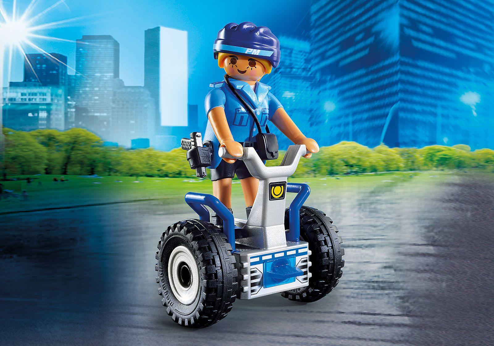 Playmobil Mujer Policia Con Balance Racer 6877-3