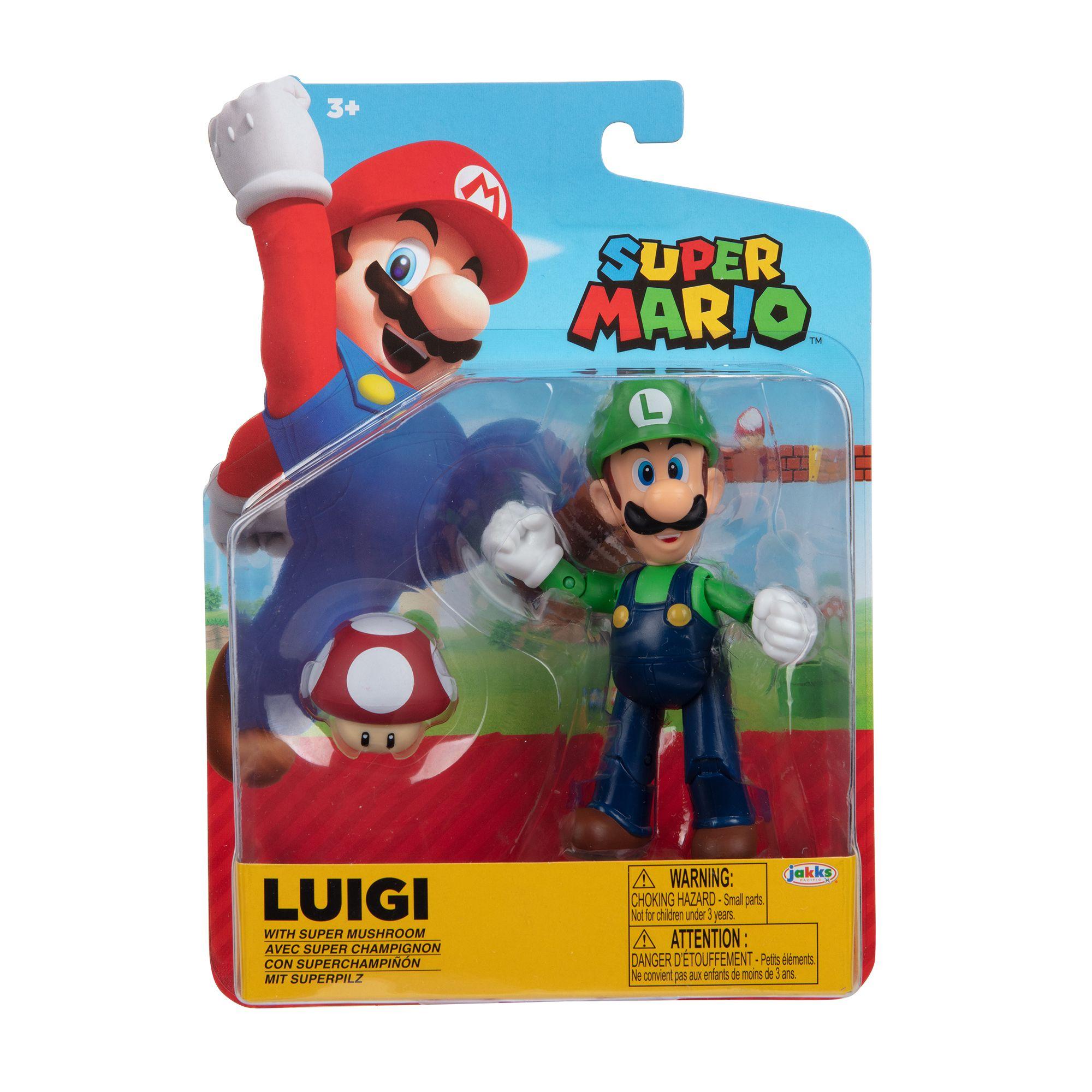 Figura de Luigi con Super Champiñón Super Mario-0