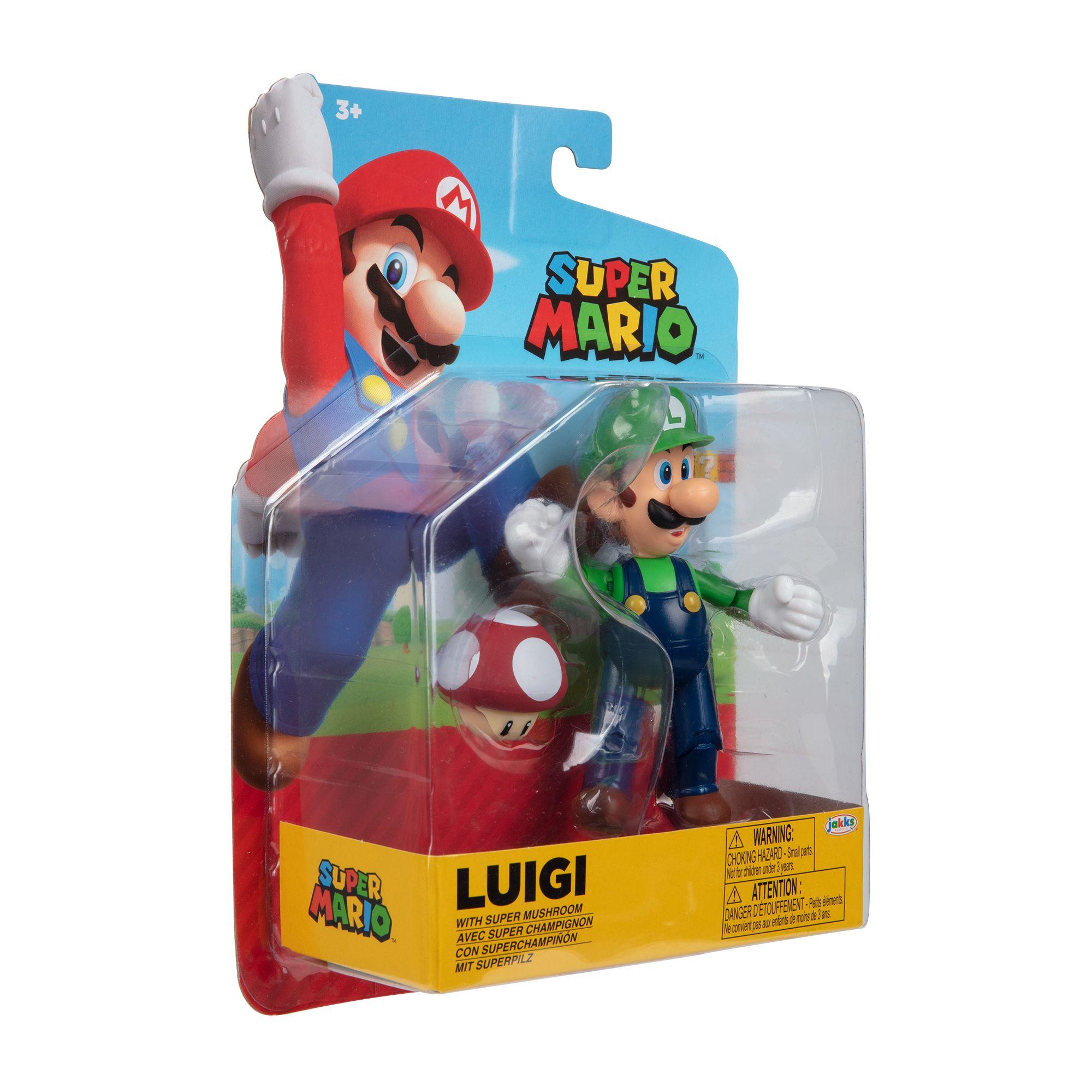Figura de Luigi con Super Champiñón Super Mario-1