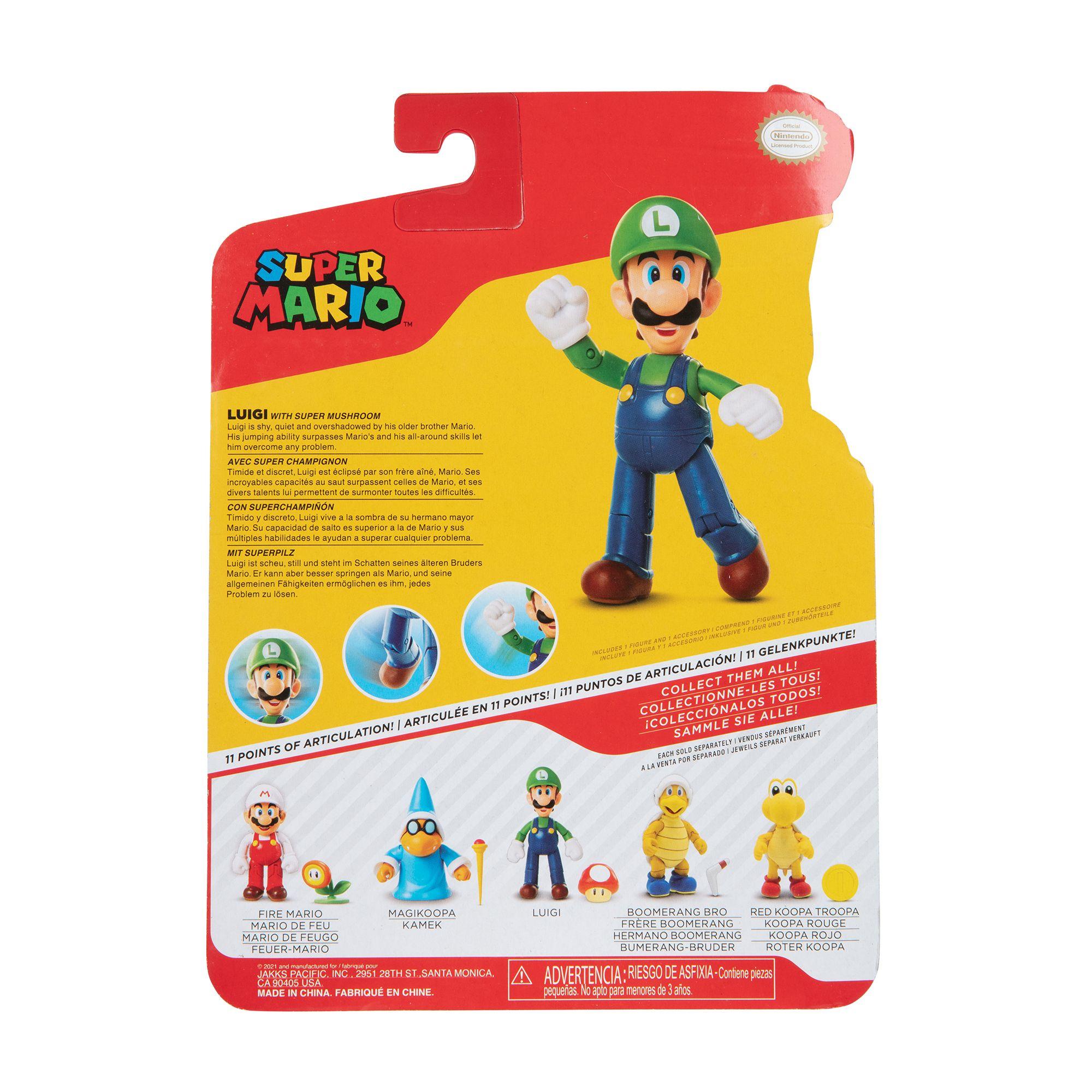 Figura de Luigi con Super Champiñón Super Mario-3
