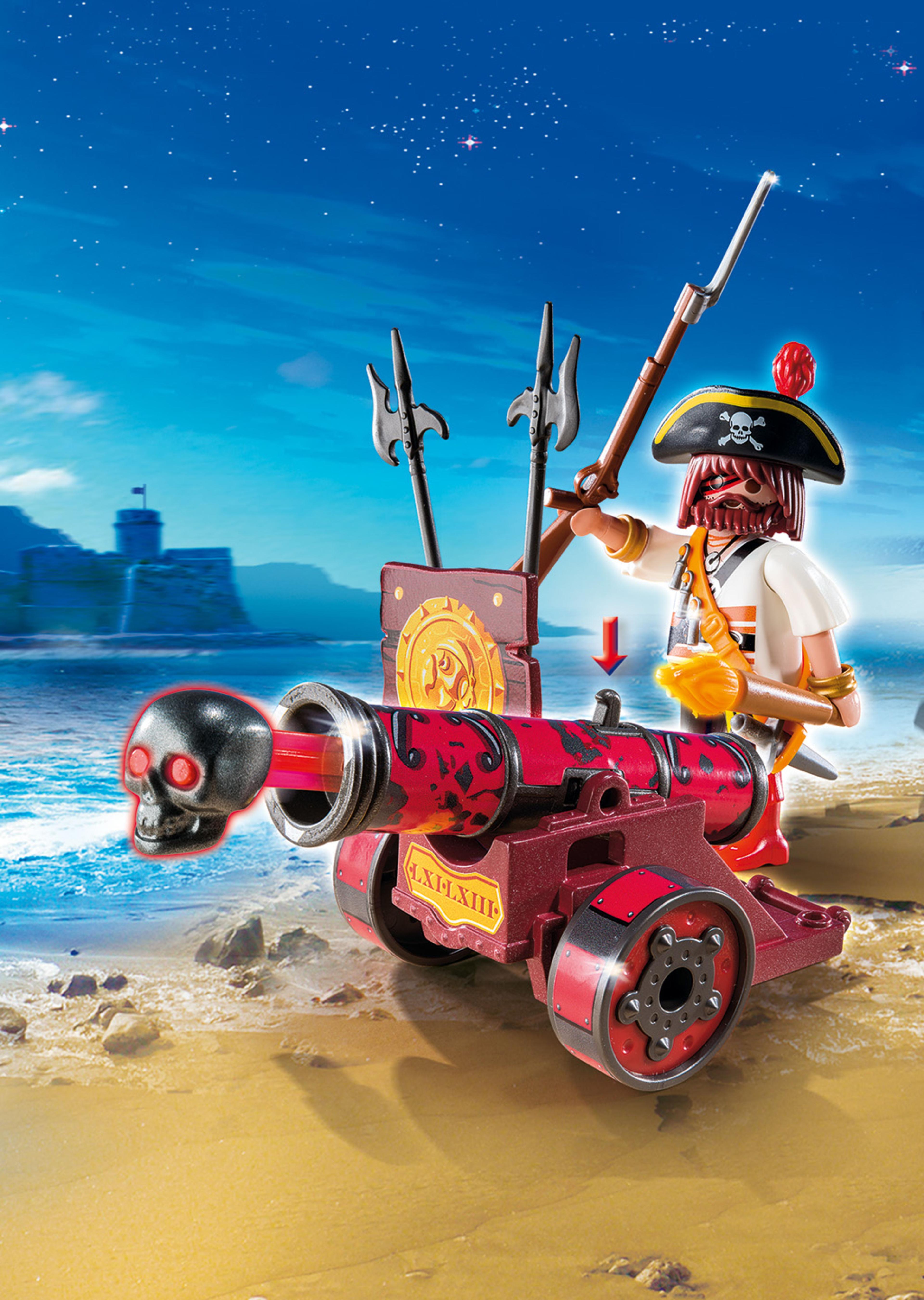 Playmobil Cañon Interactivo Rojo Con Bucanero 6163-2
