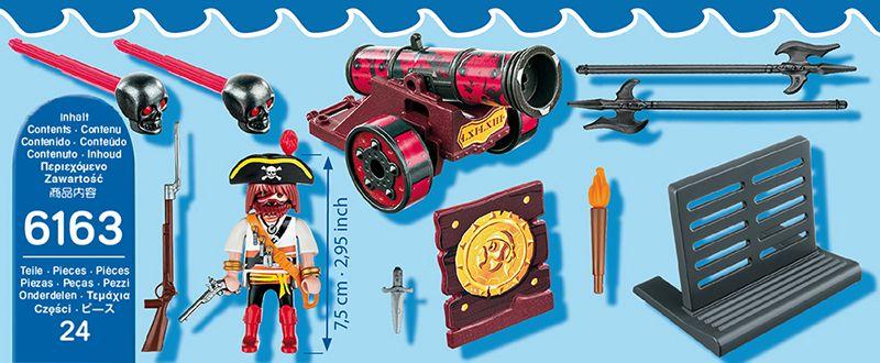 Playmobil Cañon Interactivo Rojo Con Bucanero 6163-3