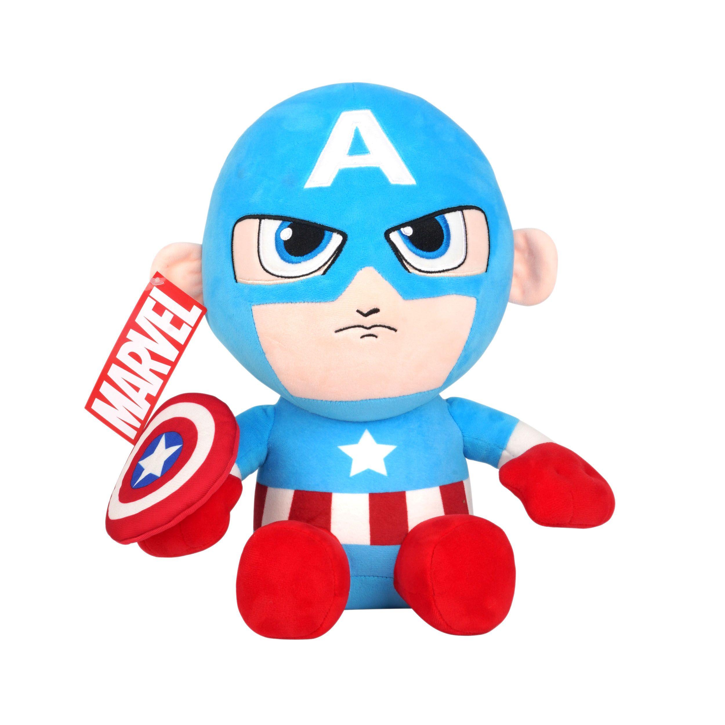 Pack de 3 Peluches Marvel Ironman, Capitán América y Hulk-1