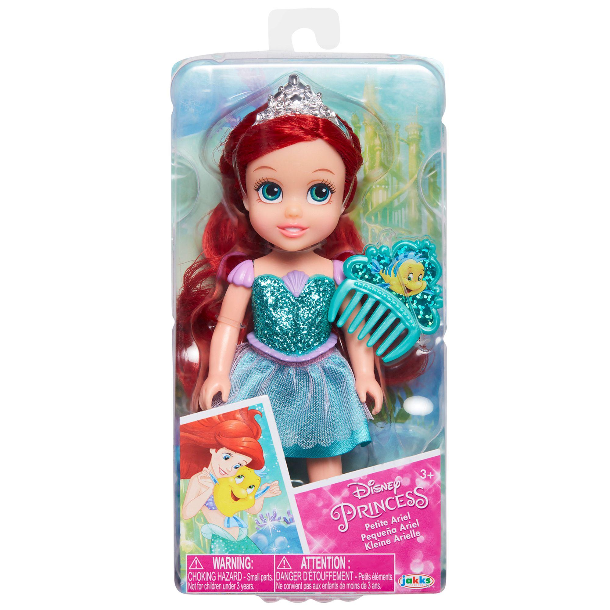 Muñeca Ariel Pequeña, Princesa De Disney De 15 Cm.-0