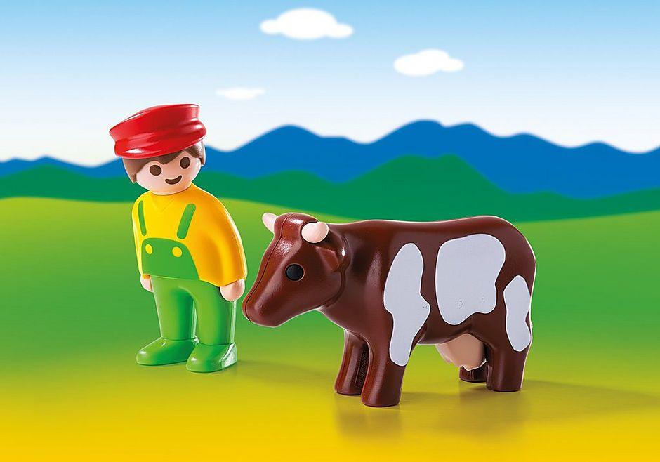 Playmobil Granjero Con Vaca 6972-1