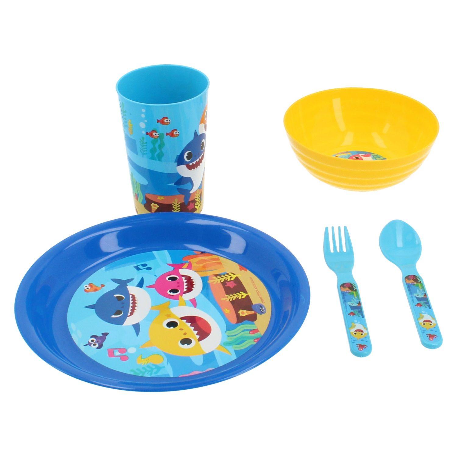 Set Vajilleria  + Tomajugo Infantil + Peluche Baby Shark-1