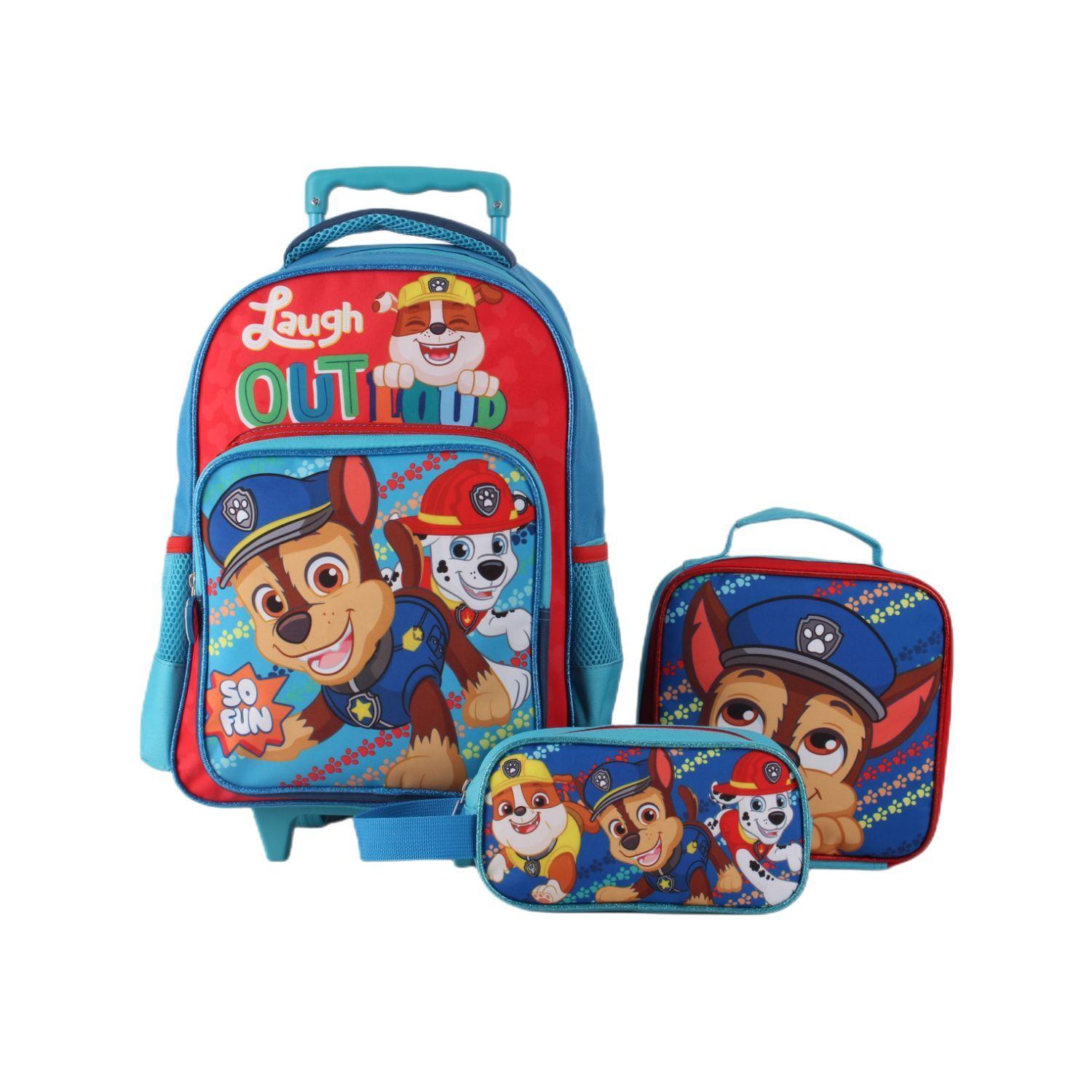Set 3 Piezas Mochila 15" + Lonchera + Estuche Paw Patrol Niño-0