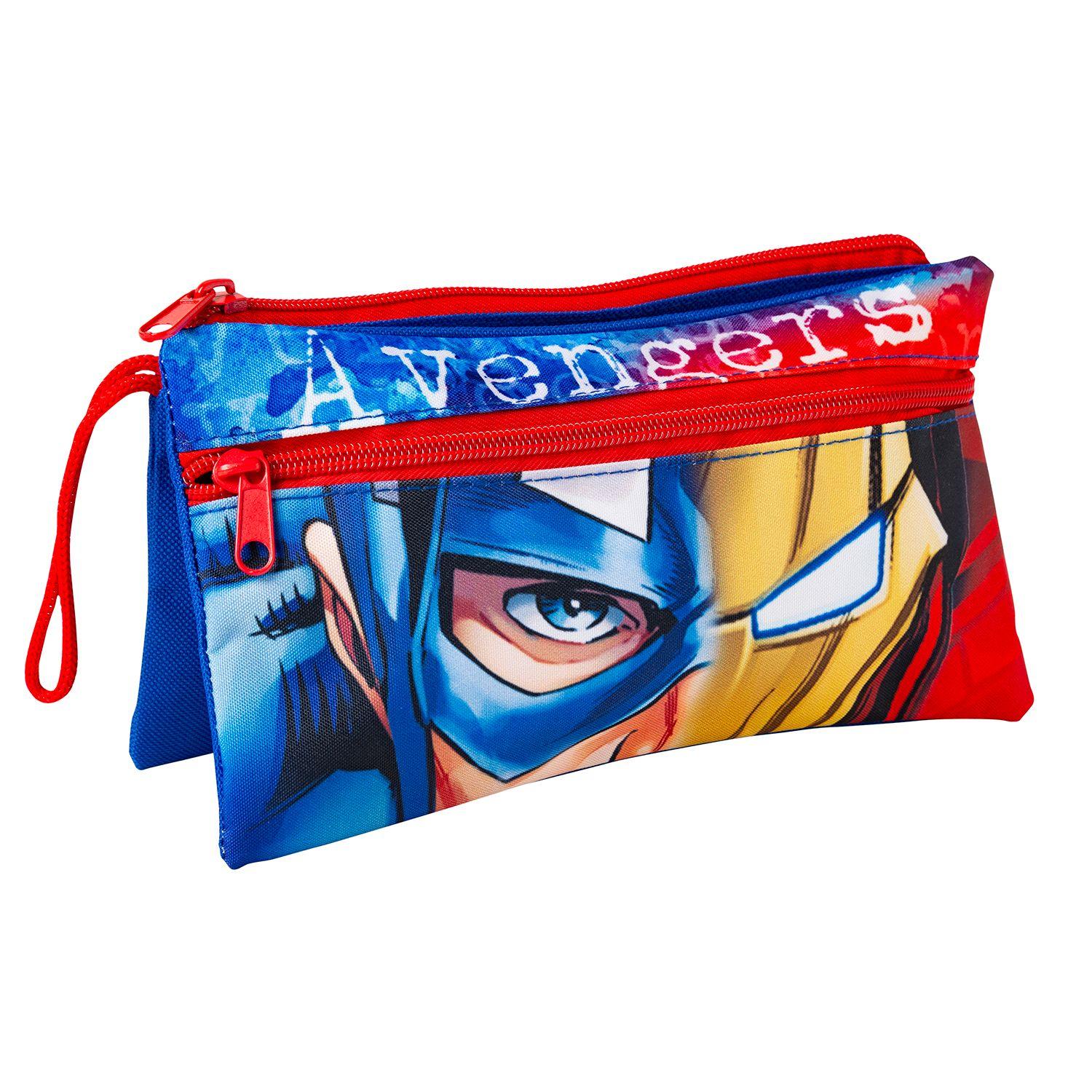 Estuche Doble Cierre Avengers Azul-0