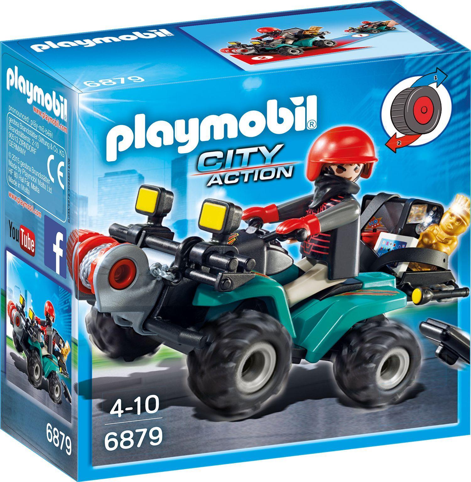 Playmobil Ladrón En Cuatrimoto Con Botín 6879-0