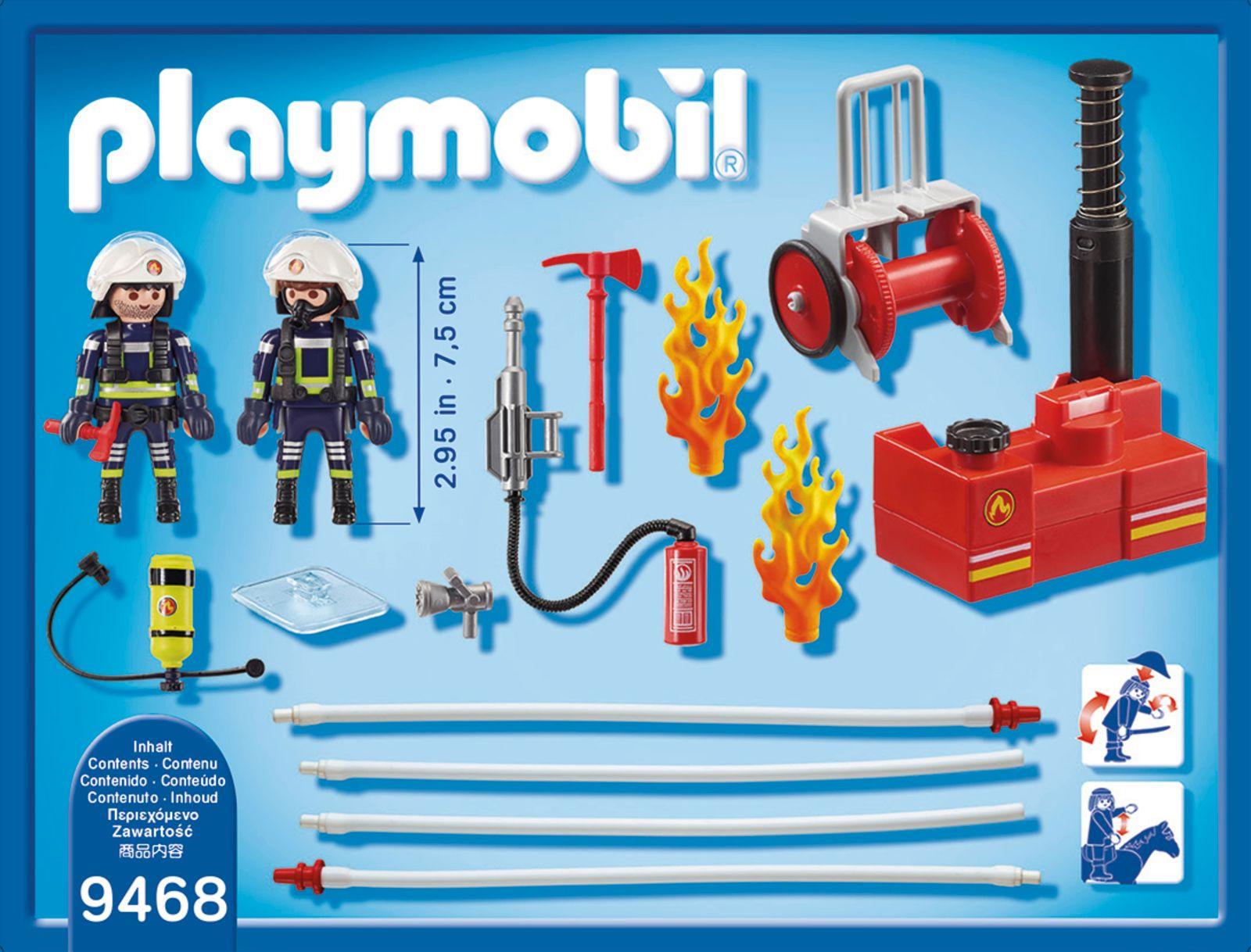 Playmobil Bomberos Con Bomba De Agua 9468-2