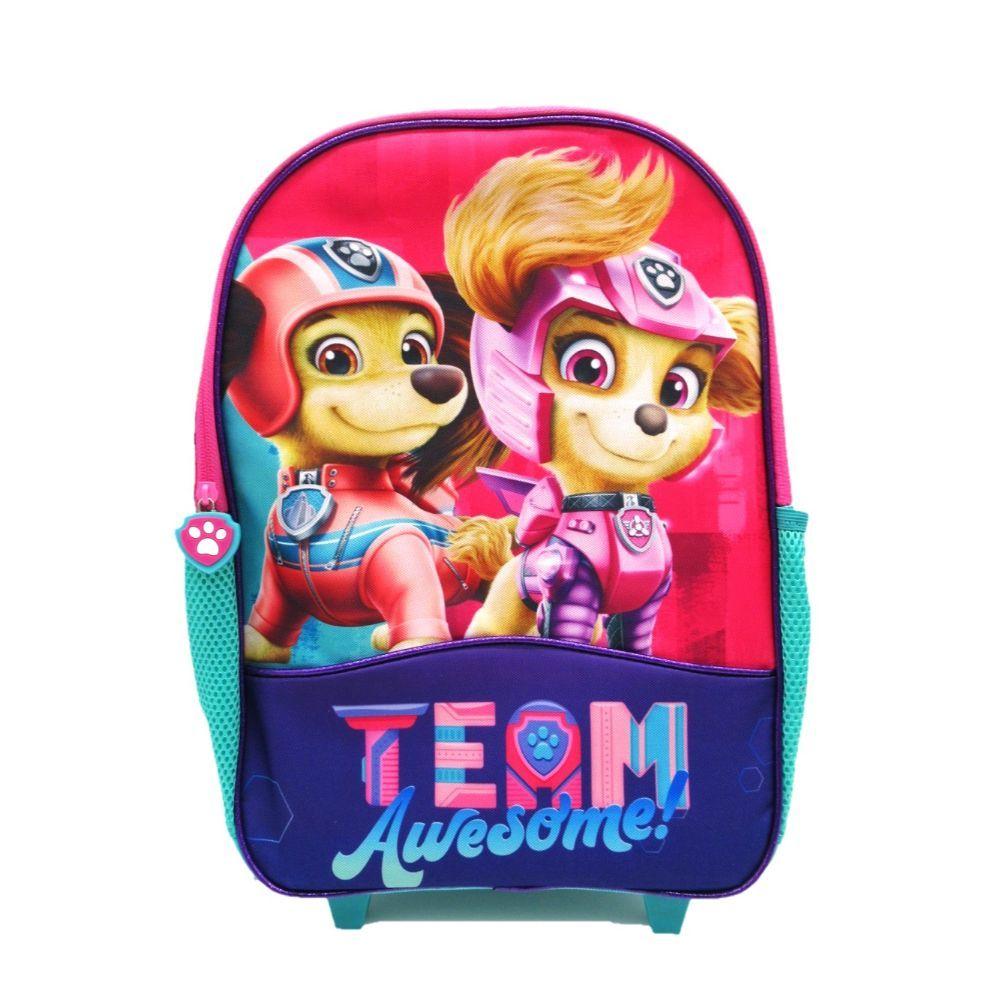 Mochila con ruedas paw patrol Rosada-0