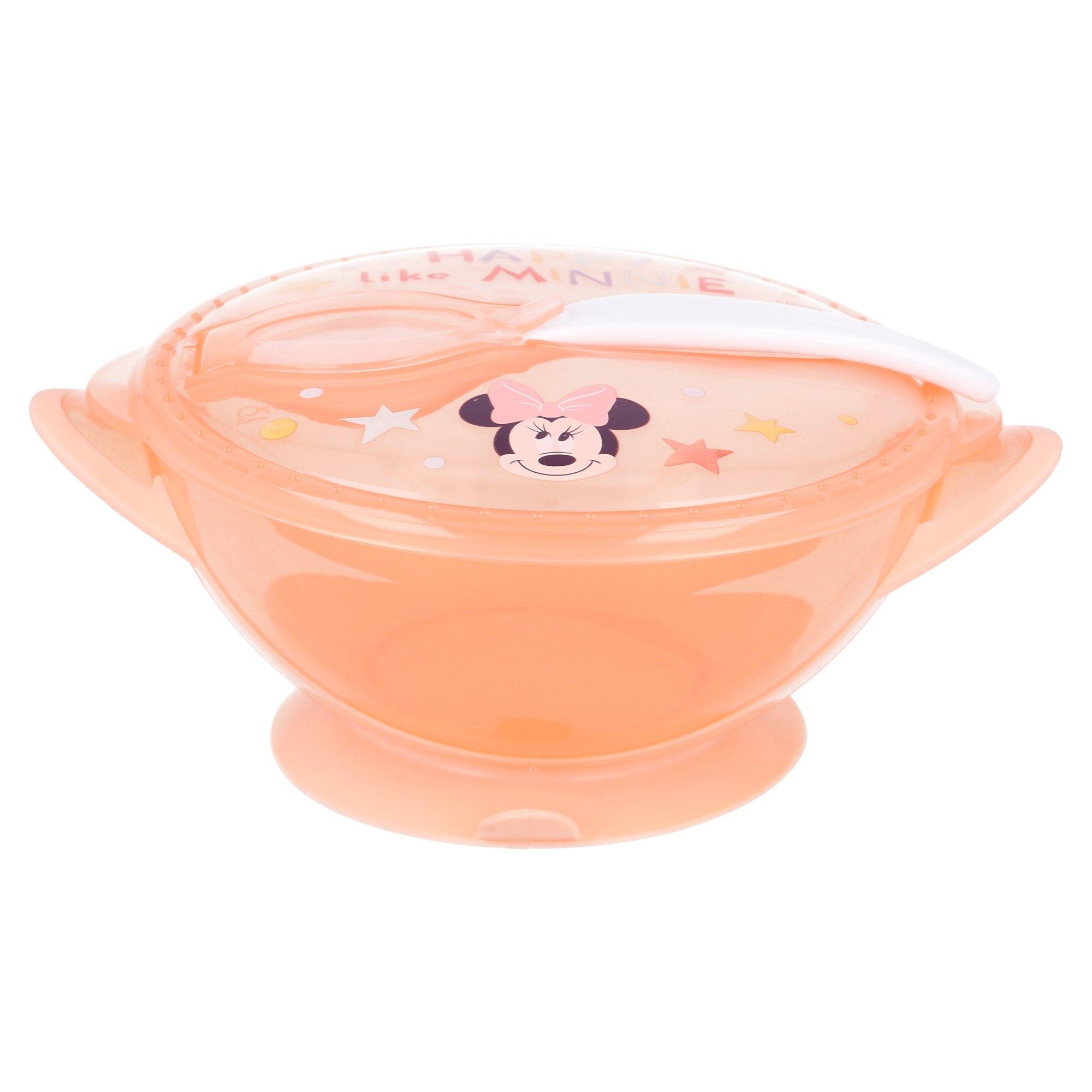 Set Bowl Con Tapa Y Cuchara Disney Baby Minnie-1