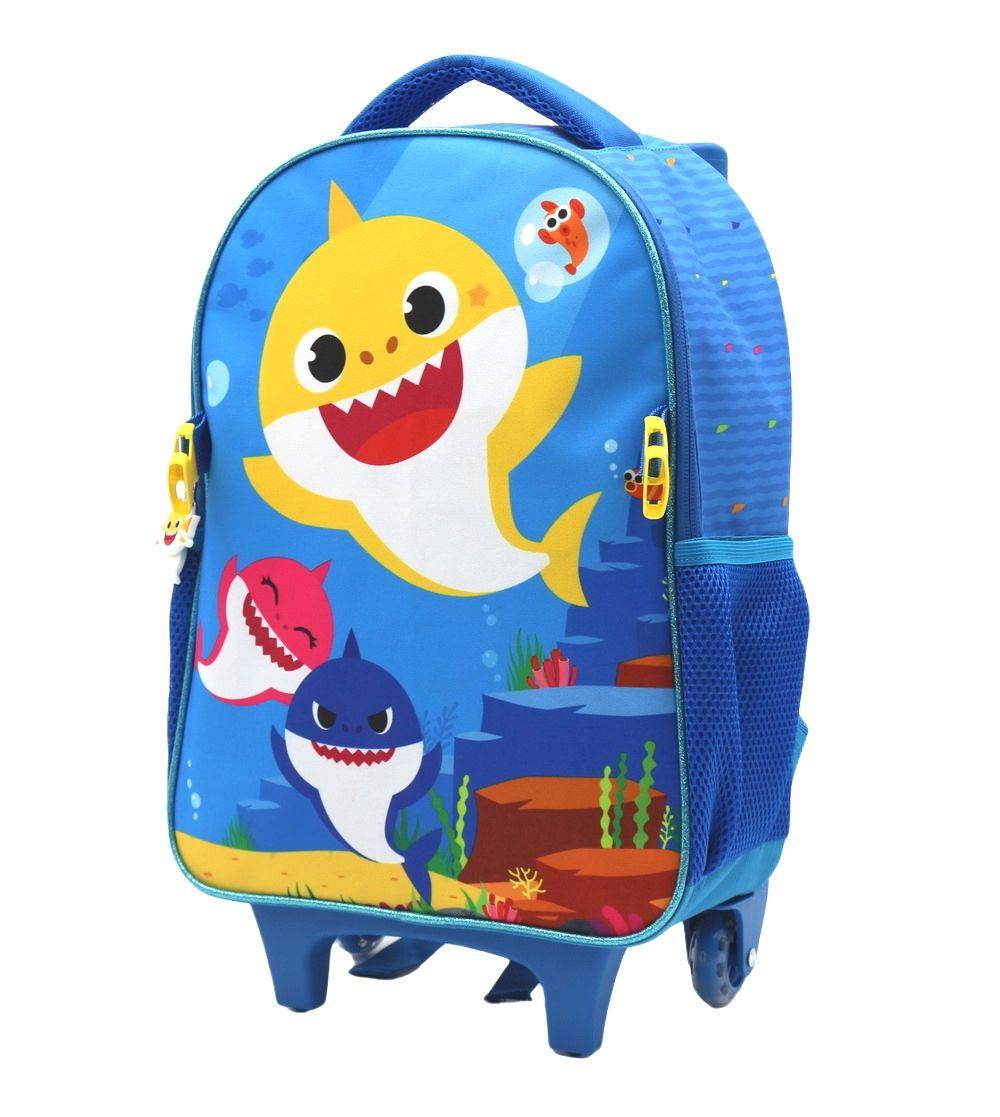 Mochila C/Ruedas + Lonchera Baby Shark-2