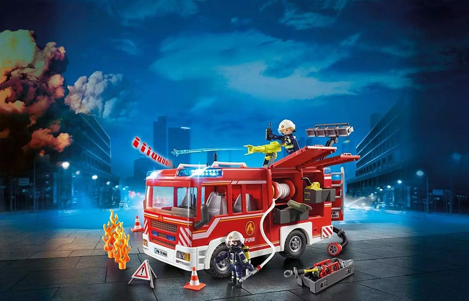 Playmobil Camión De Bomberos Luces Y Sonido 9464-1
