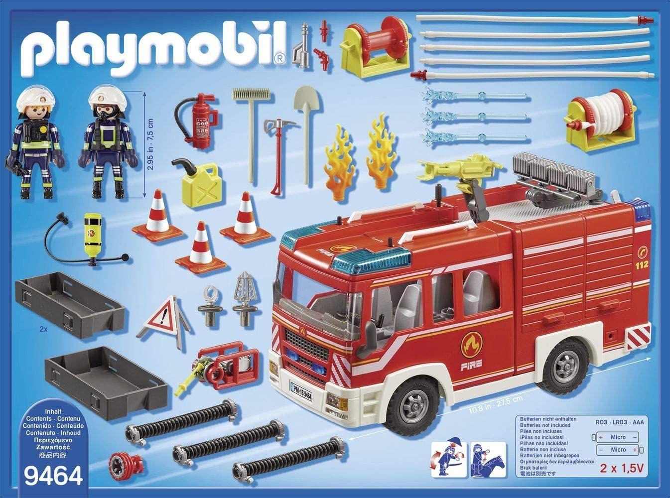 Playmobil Camión De Bomberos Luces Y Sonido 9464-7