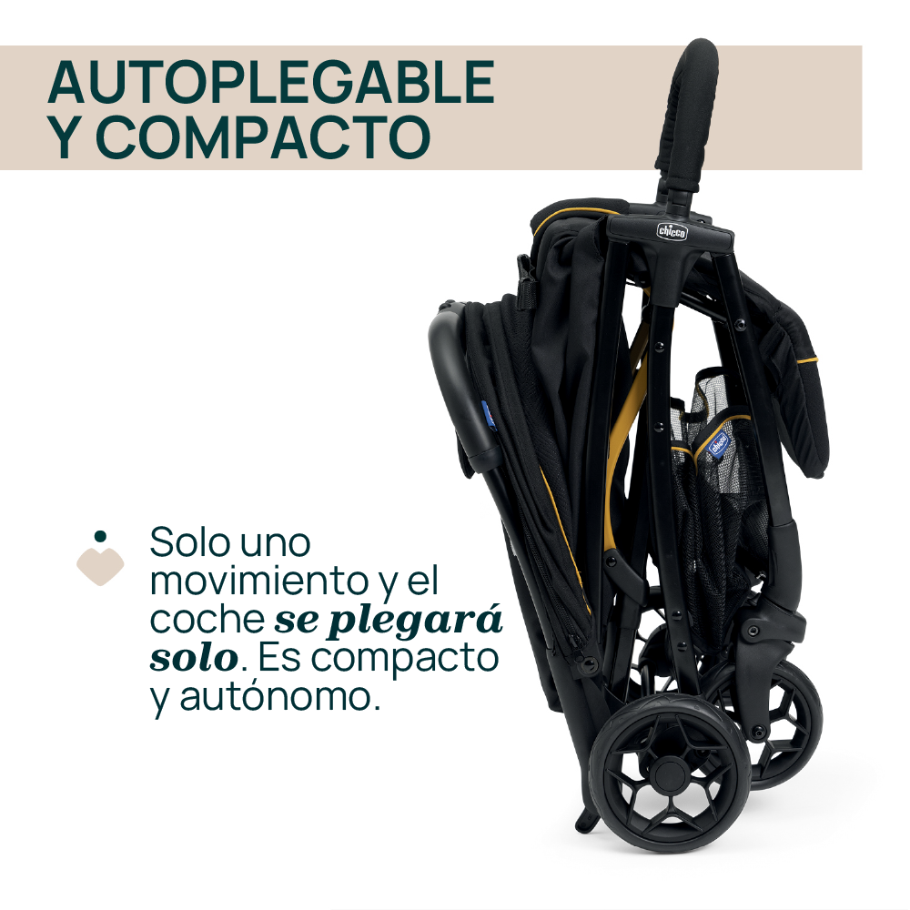 Coche Compacto Glee Uneven Black Chicco-3