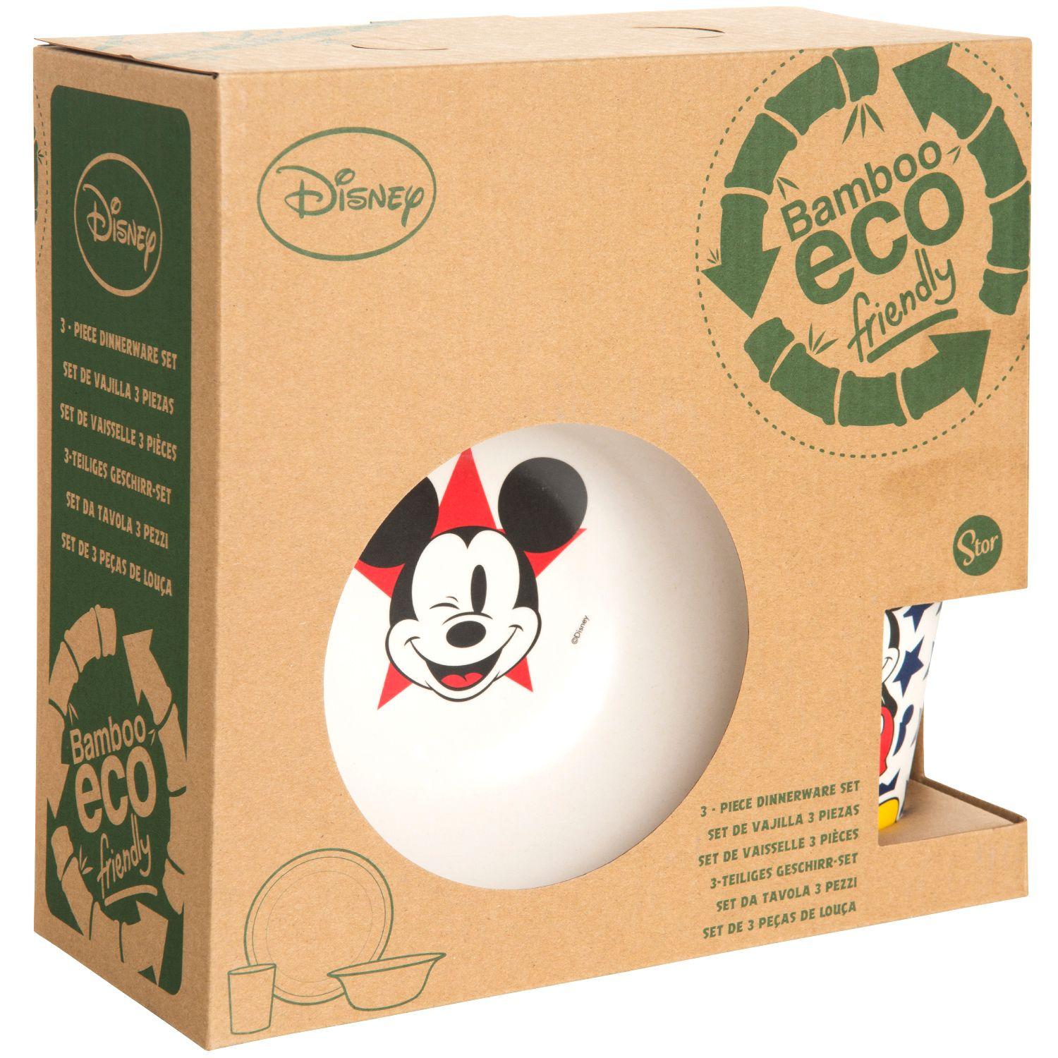 Set 3 Piezas Mickey Material Eco En Caja -1