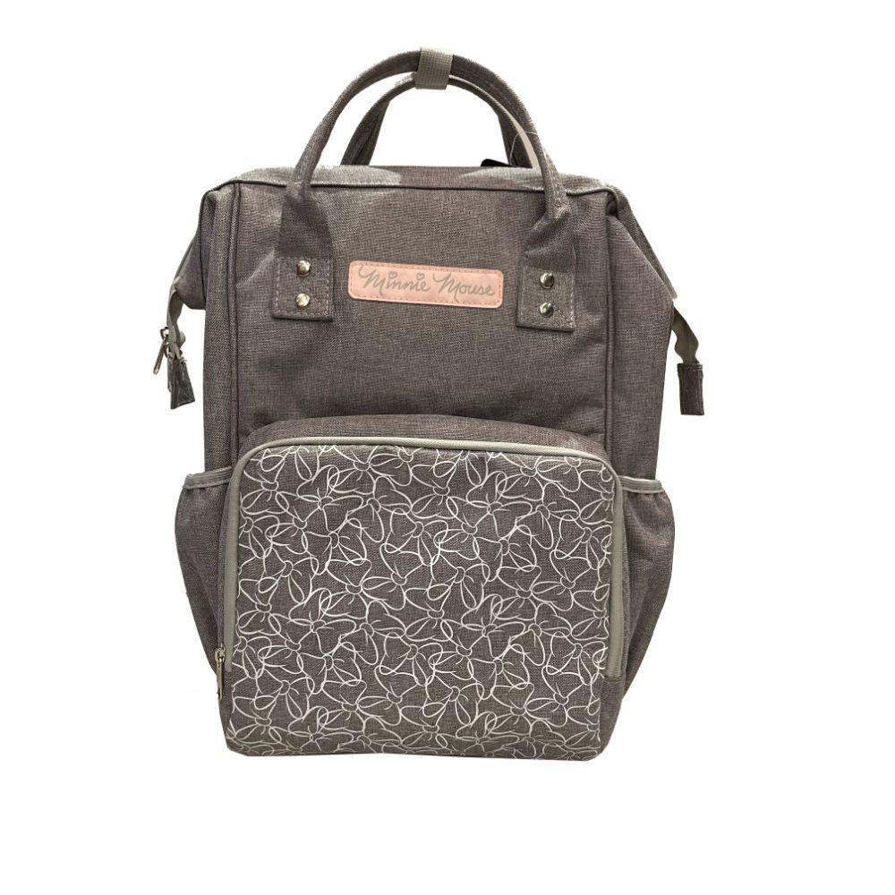 Pañalera Juvenil Gris Con Mudador Minnie-0