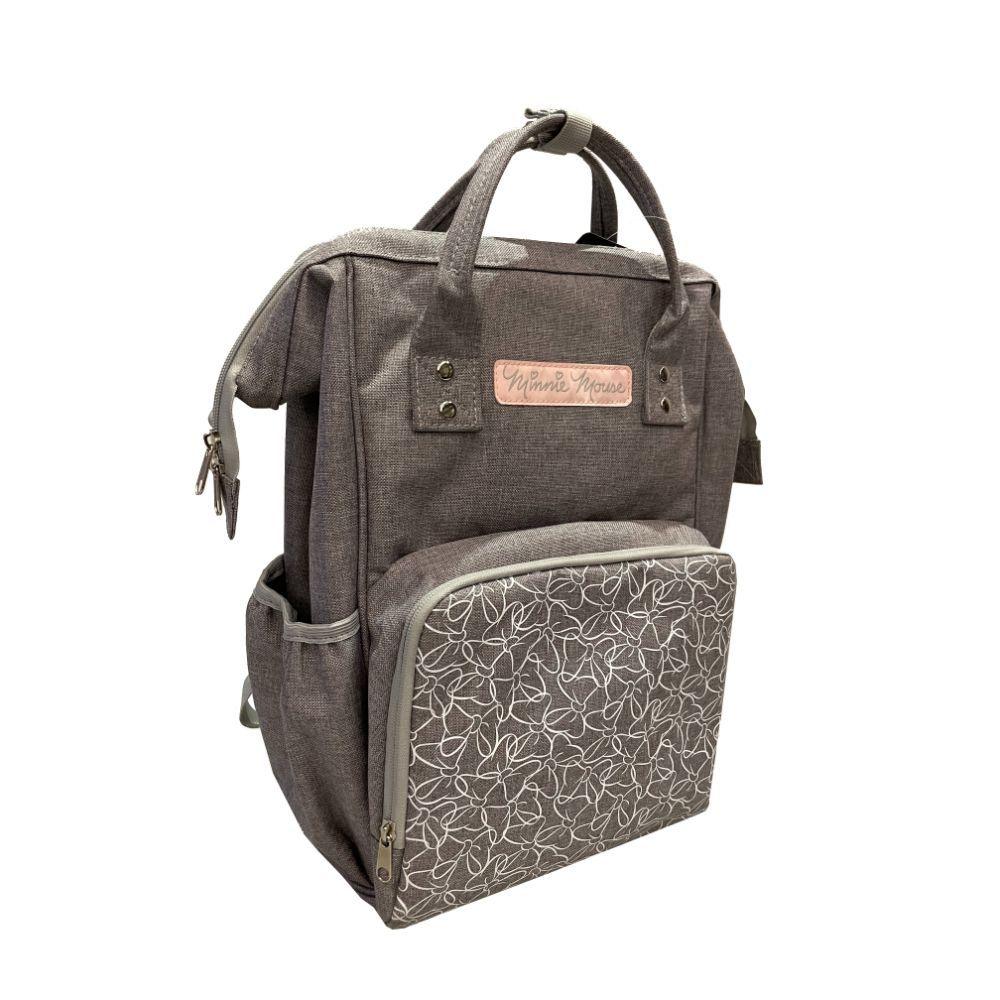 Pañalera Juvenil Gris Con Mudador Minnie-1