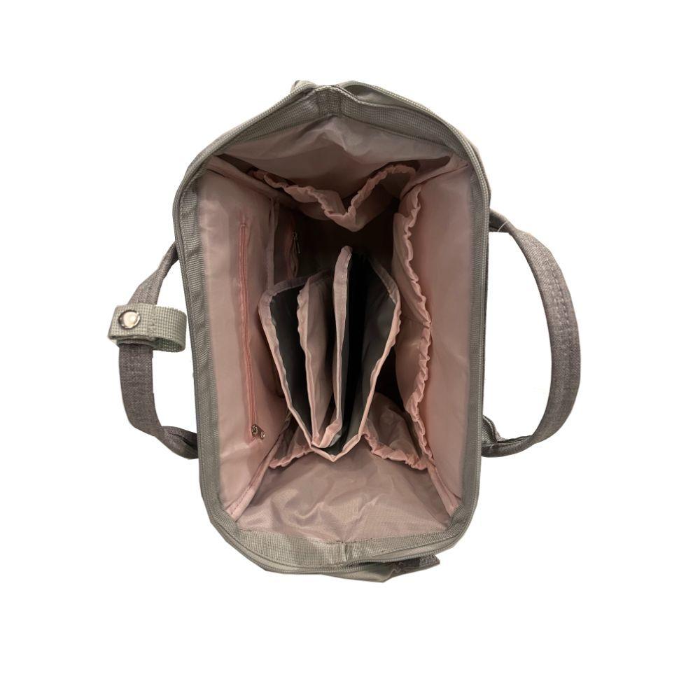 Pañalera Juvenil Gris Con Mudador Minnie-6