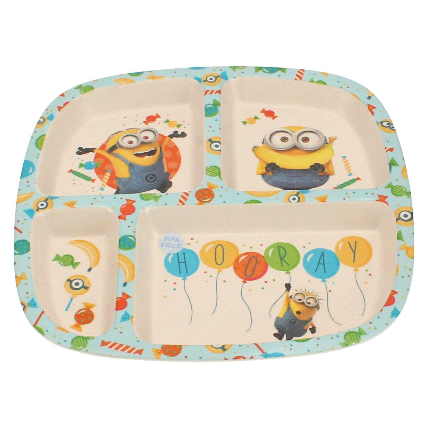 Vaso Infantil + Botella Con Bombilla + Bowl+ Plato Minions-3