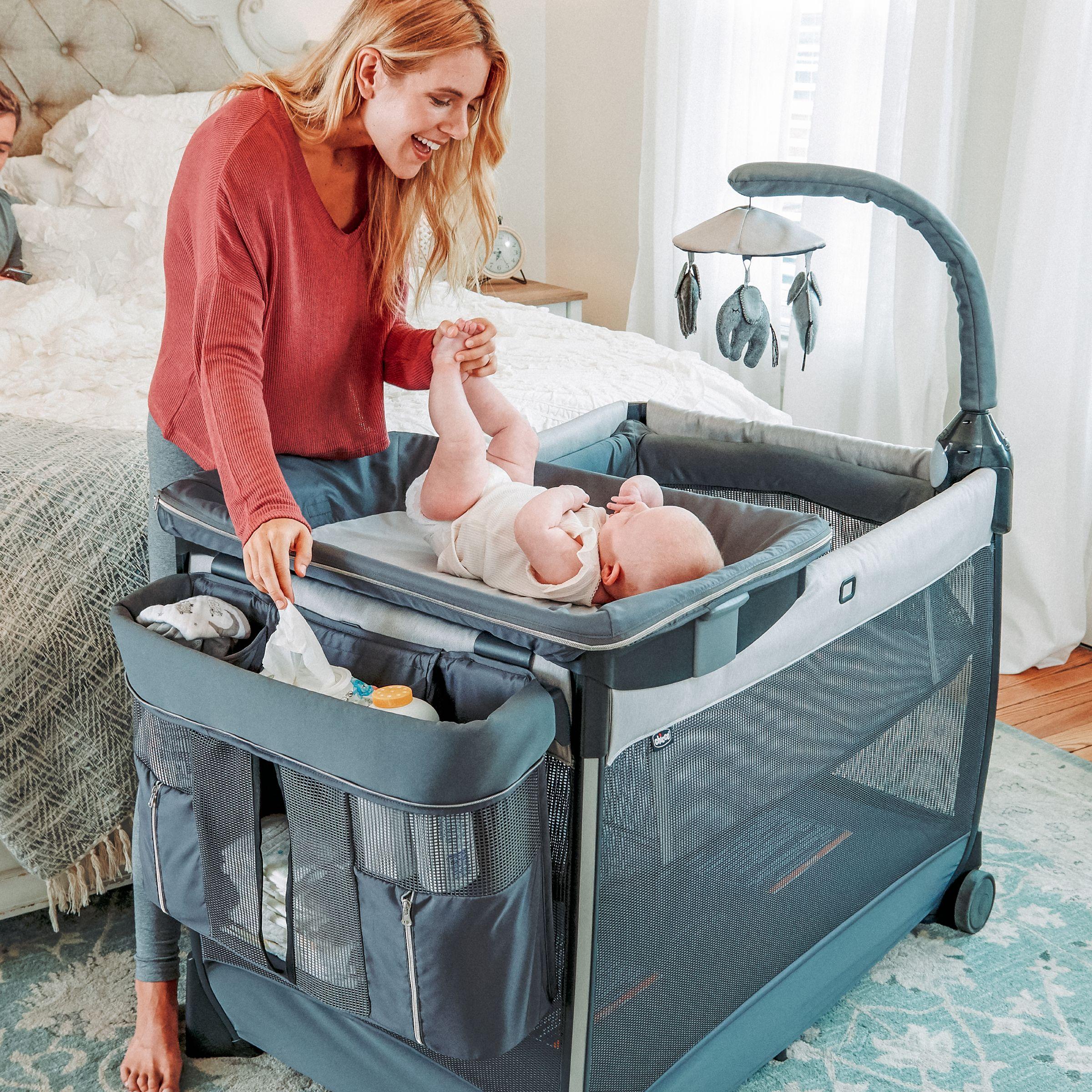 Cuna Corral Lullaby Zip de Chicco Driftwood-3