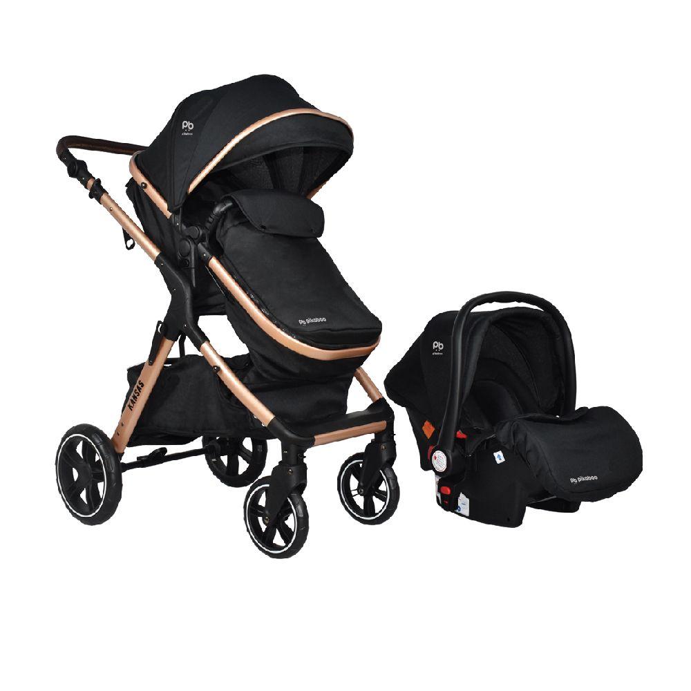 Coche Pikaboo Travel System Kansas Negro-0