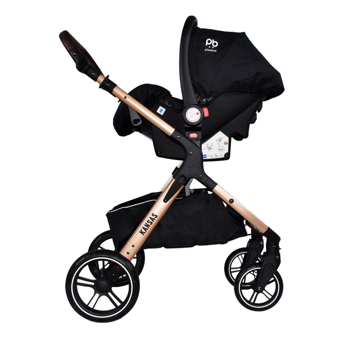 Coche Pikaboo Travel System Kansas Negro-3