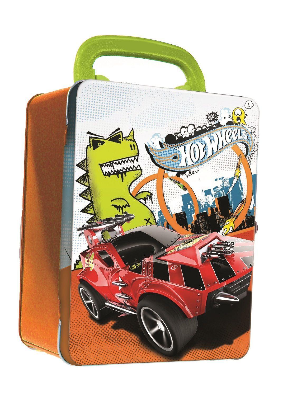 Caja Metalica Porta 18 Autitos Hot Wheels Surtido-2