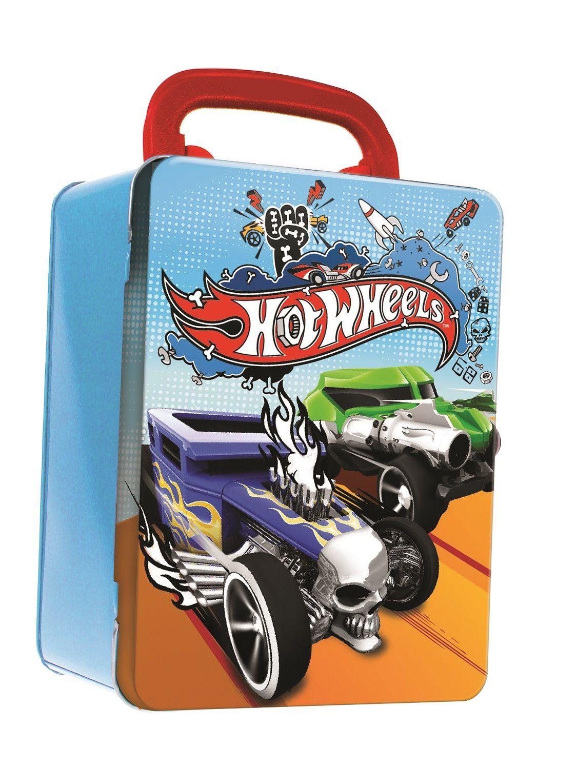 Caja Metalica Porta 18 Autitos Hot Wheels Surtido-0