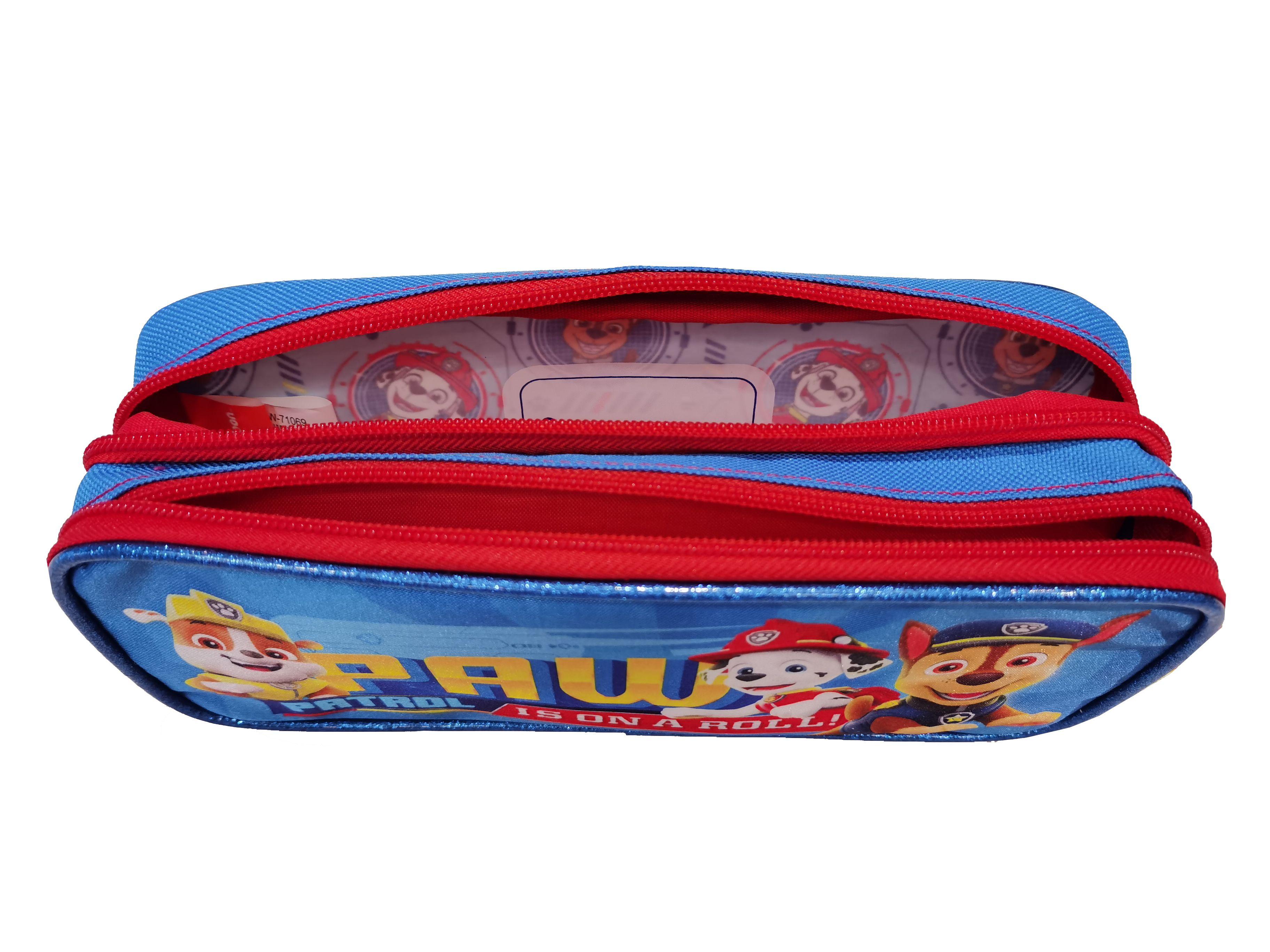 Estuche Doble Cierre Satin Paw Patrol Azul-2
