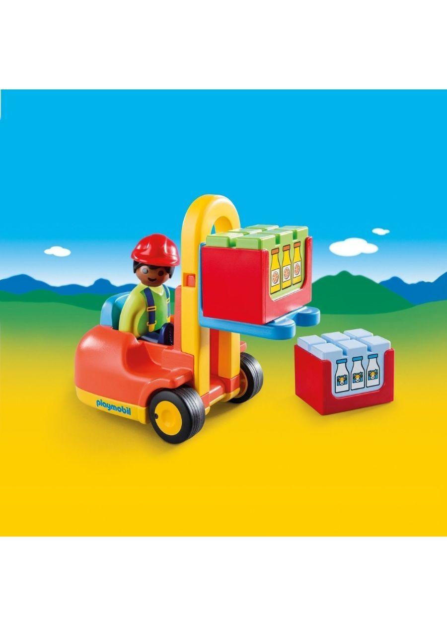 Playmobil 123 Montacarga Con Figura Y Accesorios 6959-2