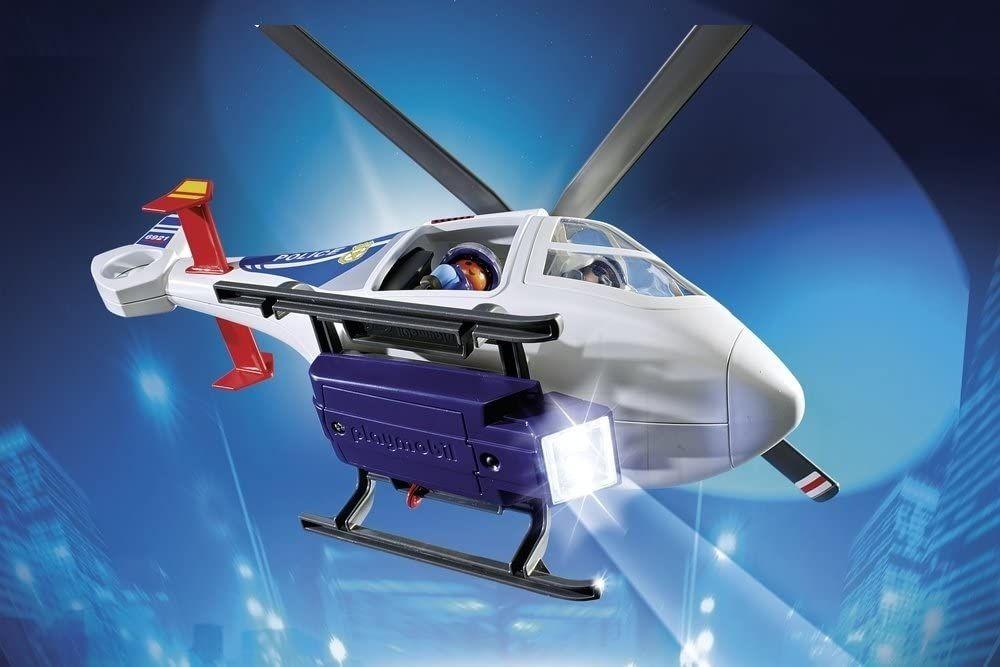 Playmobil Helicoptero De Policia Con Luces Led 6921-4