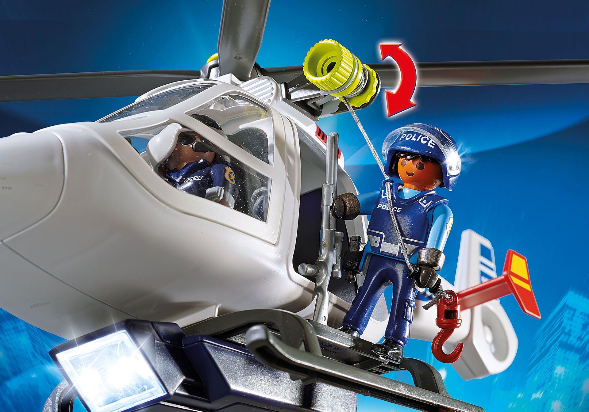 Playmobil Helicoptero De Policia Con Luces Led 6921-5