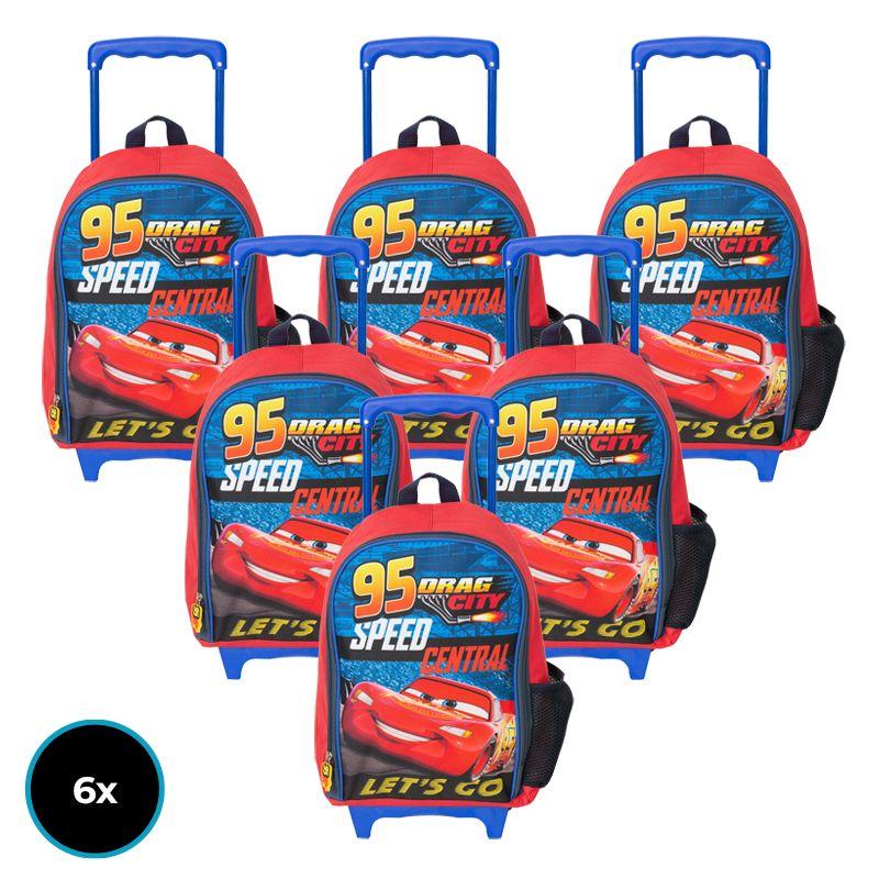 Superpack Mochila C/Ruedas Eco-14 Cars  X 6-0