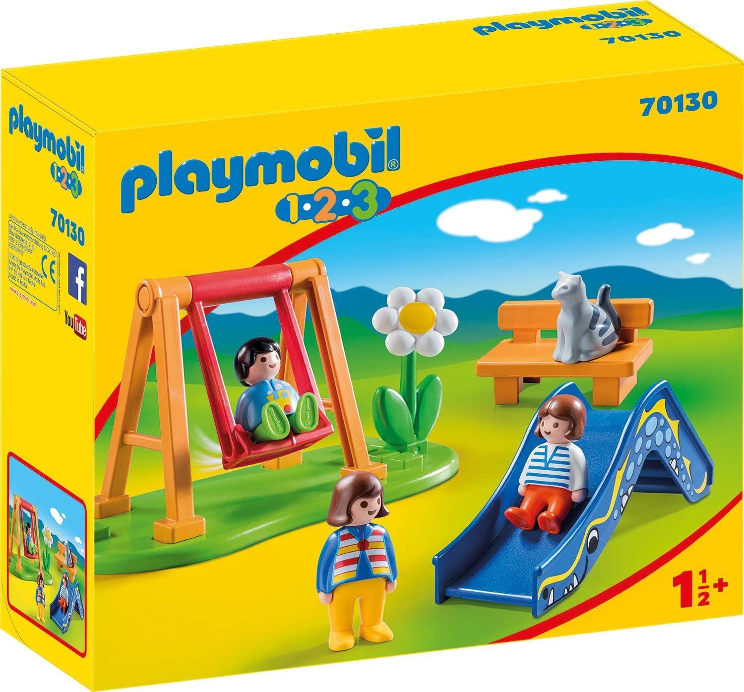 Playmobil 1.2.3 Parque Infantil Juego Con Accesorios 70130-0