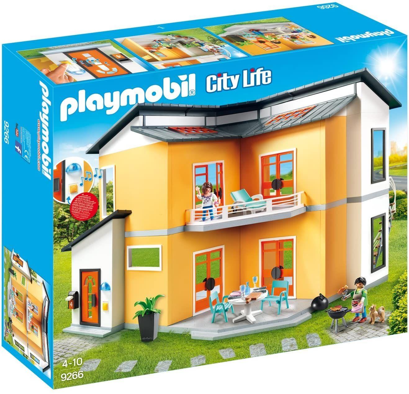Playmobil Casa Moderna, Con Efectos De Luces Y Sonido 9266-0