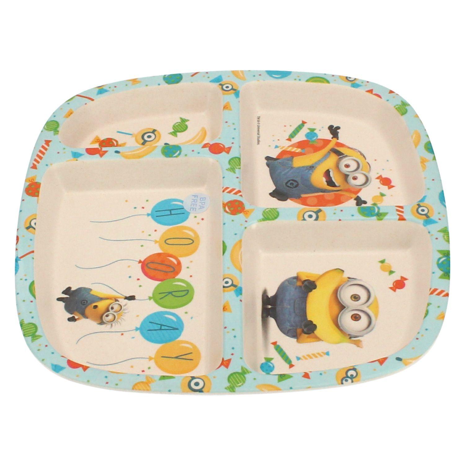 Plato C/Divisiones Minions Material Ecologico-2