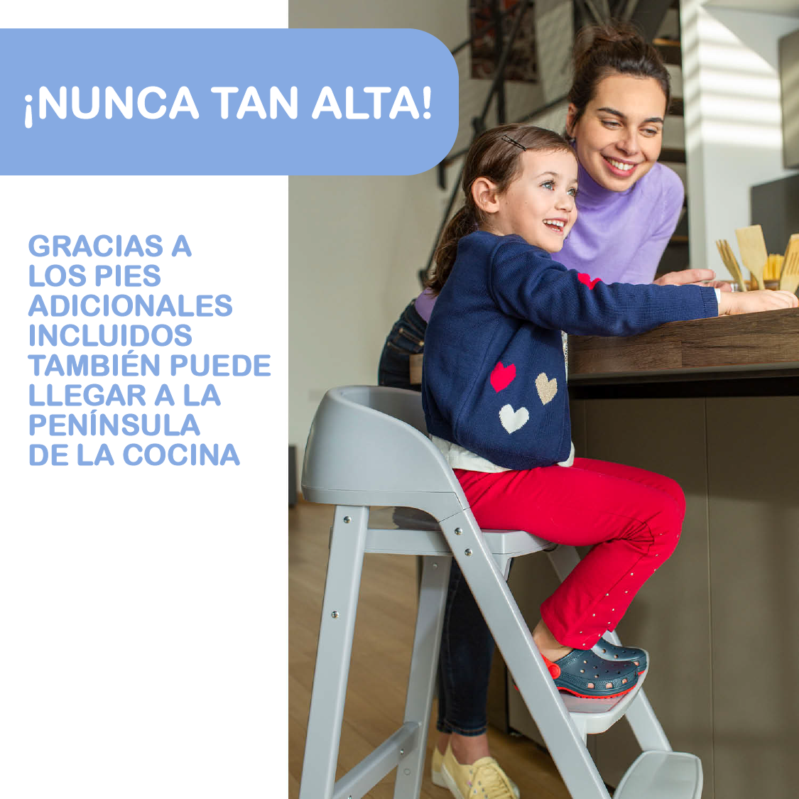 Silla de Comer Alta Crescendo UP de Chicco Turin Grey-6