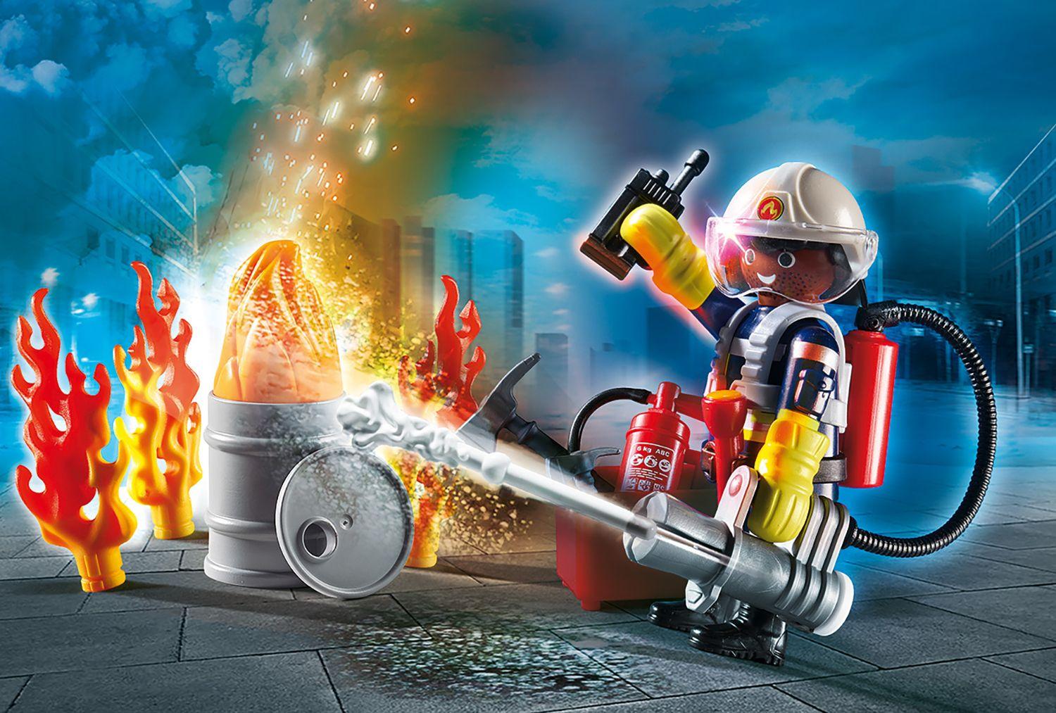 Playmobil Set de regalo de rescate de incendios 70291-1